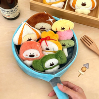 En gros Porte-clés en peluche chiot Oden Kawaii, mini chien en peluche doux, breloque de sac, pendentif décoratif mignon pour sac à dos, cadeau