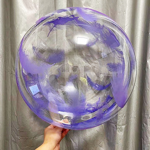 Adesivi per Palloncini Bobo Stampati all'Ingrosso, Palloncini Bobo Trasparenti LED in PVC da 10 Pollici Iridescenti Olografici - Product Image 6