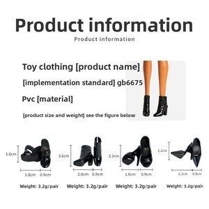 Zapatos de Tacón Alto de Juguete de Plástico para <span class=keywords><strong>Muñecas</strong></span>, Múltiples Colores, Accesorios de Moda para <span class=keywords><strong>Muñecas</strong></span> Supermodelo Barbi - Product Image 2