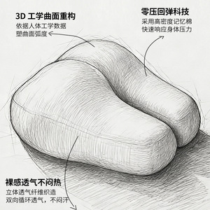 Hip <b>Pillow</b> Round Solid Color Ergonomic Support For Sleeping Bed Rest - Product Image 5