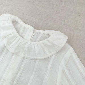 Blusa de manga larga con flores para niñas, camisa de encaje con estampado Floral para primavera - Product Image 4