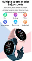 Montre connectée sportive ZL02 avec Bluetooth et écran tactile complet, montre de suivi d'activité étanche IP67 pour femmes