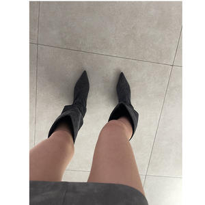 <span class=keywords><strong>Botas</strong></span> hasta la rodilla de plataforma vaquera para mujer, <span class=keywords><strong>Botas</strong></span> de vaca para niña, <span class=keywords><strong>botas</strong></span> de mujer, plataforma de tacón grueso para mujer, calzado vaquero, zapato para <span class=keywords><strong>botas</strong></span> - Product Image 6