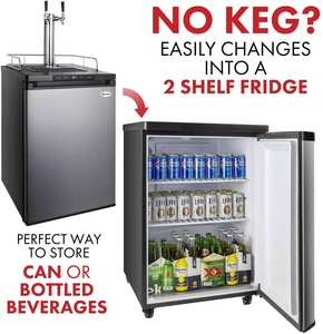 Multifunktions-Bierkühlschrank in voller Größe, Kegerator, Fasskühler und Zapfanlage mit digitaler Anzeige - Product Image 4