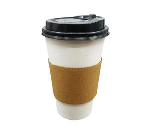 Manchon de protection isotherme jetable en carton ondulé de haute qualité pour gobelets de boissons 90mm 80mm, pour café, lait, thé, personnalisable - Product Image 1