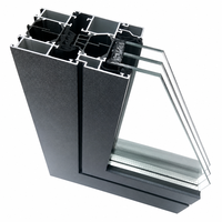 Fenêtre à battant en aluminium noir conforme à la norme australienne AS2047, double vitrage Low-E, rupture de pont thermique, haute efficacité énergétique