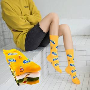 कपास कार्टून मोजे चकुसेट के साथ फजी, जो डिजाइन लंबे कस्टम मोजे लोगो बनाती है - Product Image 2