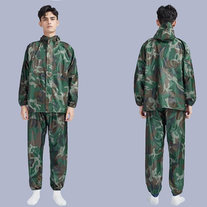 Ensemble de <span class=keywords><strong>pluie</strong></span> camouflage imperméable 2 pièces personnalisé avec veste et <span class=keywords><strong>pantalon</strong></span> réfléchissants pour adultes (hommes et femmes) - Product Image 5