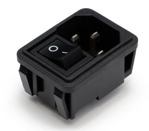 Deux-en-un 10A 250V C14 Module d'entrée prise 3 broches interrupteur à bascule DPST Module d'entrée d'alimentation électrique interrupteur à bascule pour prises de courant - Product Image 3