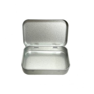 Caja Rectangular de Hojalata Plateada Negra de 94x60x21mm, Caja de Embalaje Personalizada para Regalos y Cosméticos - Product Image 6