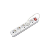 E-SUN Conexión Segura 16A 5 Tomas CE ROHS para Protector de Sobretensión de 250V, Regleta de Enchufes con Interruptor y Extensión para Enchufe Europeo