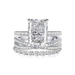 Anillo de Compromiso SGARIT Personalizado de Oro 14K/18K con Diamante CVD Corte Esmeralda, Clásico para Mujer, Certificado IGI, Color D, 1-3ct - Product Image 4