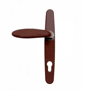 Poignée de porte coulissante en aluminium noir réglable de haute qualité avec plaque de verrouillage de confidentialité en <span class=keywords><strong>PVC</strong></span> étanche et longue poignée à trou de serrure - Product Image 3