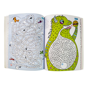 Livres de coloriage et de puzzles pour adultes et enfants, personnalisés, à bas prix, sur l'étranger, avec des croisillons et des labyrinthes, impression offset, papier et carton, couverture souple, OEM ODM - Product Image 3