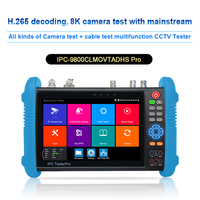 Testeur de caméra de sécurité 4K IPC multifonction 8MP analogique TVI CVI AHD CVBS avec test de câble réseau et moniteur de point de rupture TDR