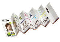 Impression de brochure pliée en accordéon de petite taille