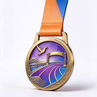 Médailles personnalisées pour les tournois sportifs de basketball à 2 joueurs, badges de récompense colorés avec ruban personnalisé