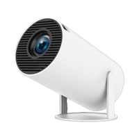 Mini projecteur vidéo 4K HY300 Pro, 150 lumens ANSI, WiFi sans fil, système d'écran intelligent portable LED pour la maison, Pico