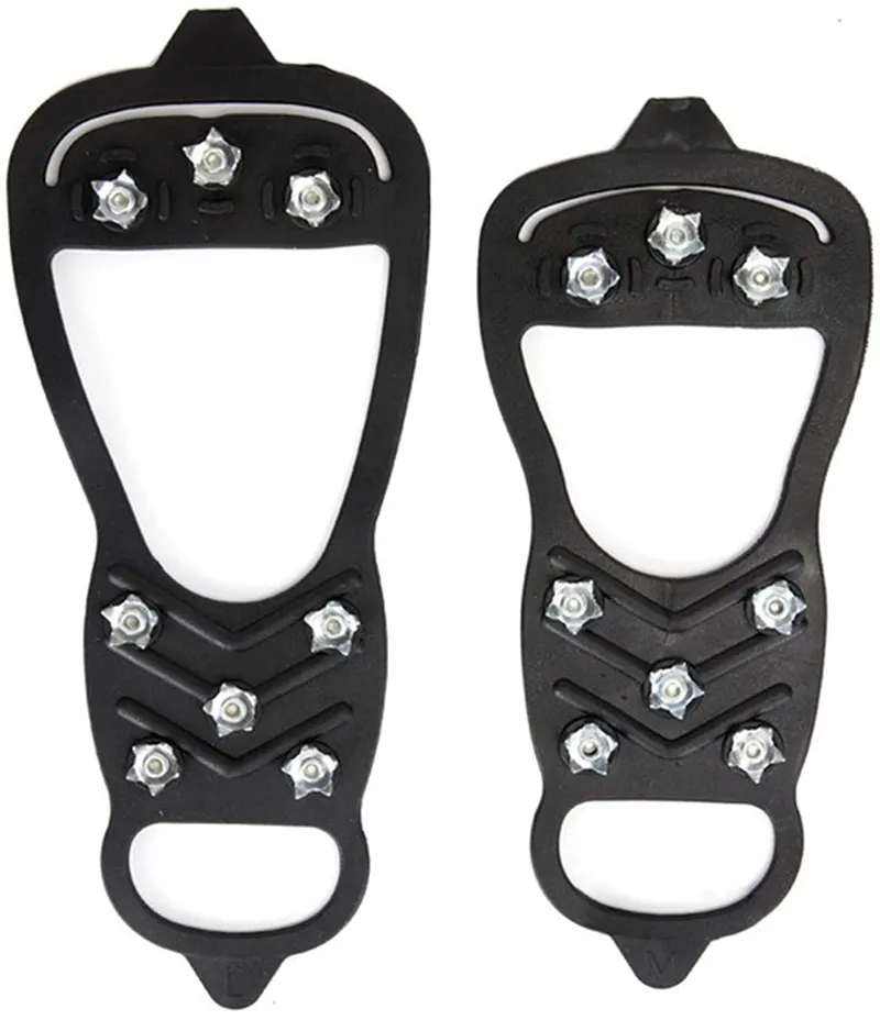 8 studs crampons shoes snow stainless steel anti slip snow crampon snow spikes grips traction cleats