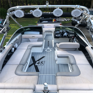 Alfombrilla de Espuma EVA para Plataforma de Natación y Cabina de <span class=keywords><strong>Barco</strong></span> <span class=keywords><strong>Quicksilver</strong></span> Active 555 2013, Estilo SeaDek MarineMat, Autoadhesiva, Imitación Madera de Teca - Product Image 4