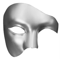 Masque demi-visage rétro style opéra pour hommes, masque de mascarade vintage en PVC léger, respirant et confortable