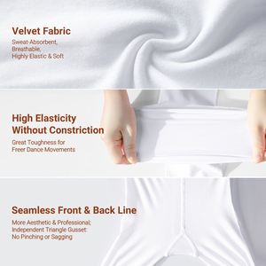 महिलाओं और लड़कियों 60 डी परिवर्तनीय बैले पैंटीहोज थोक कस्टम सफेद नायलॉन गैर-स्नाग उच्च खिंचाव लुभावनी नृत्य - Product Image 6