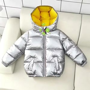 Veste d'hiver brillante pour garçons et filles - Légère, à <span class=keywords><strong>capuche</strong></span>, imperméable, coupe-vent, épaisse, de haute qualité, manteau d'hiver pour enfants - Product Image 5
