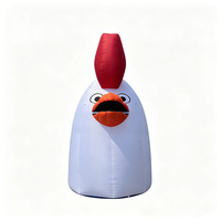 Modèle gonflable géant de coq blanc pour la promotion agricole et la décoration extérieure de festivals