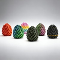Modèle d'œuf de dragon transformable et rotatif en PLA imprimé en 3D, jouet créatif pour la relaxation des doigts, décoration d'intérieur, anniversaire