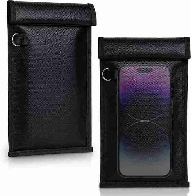 Faraday Bags for Phones and Car Key RFID Blocking Pouch Fire Proof Bags Cellphone Jammer Signal Blocker Waterproof Fireproof Bag