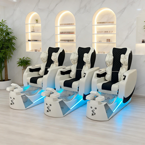 Sillón de Pedicura Eléctrico de Lujo 2026 con Masaje Corporal Completo, Estación de Spa para Pies sin Tuberías con Lavabo LED para Salón de Uñas de Alta Gama - Product Image 1