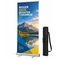 Kit d'affichage pour salon professionnel, ensemble complet de supports de bannières rétractables en aluminium et vinyle de qualité supérieure
