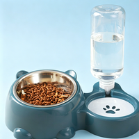 YUECHONG Gamelle Double Moderne en Céramique à Motif Uni, Distributeur Automatique Écologique pour Chats et Chiens