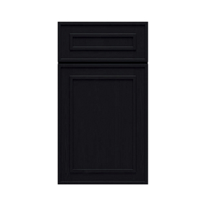 High Quality Modern Style Flat Panel Kitchen Cabinets Custom Full <b>Set</b> High Gloss <b>Black</b> Lacquered MDF Solid Wood Backsplash for - Product Image 1