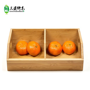Stackable bamboo <b>vegetable</b> rack, multi-tiered floor-<b>standing</b> fruit and <b>vegetable</b> basket storage rack for home kitchens. - Product Image 1