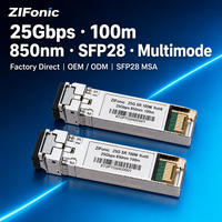 Transceiver Optique SFP28 SR 25G 850nm Multimode 100m Duplex LC DDM 25GBASE-SR pour Centre de Données, Commutateur, Serveur, Uplink, Conforme RoHS