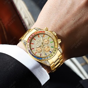 <span class=keywords><strong>Montre</strong></span> mécanique pour <span class=keywords><strong>homme</strong></span> avec cadran lumineux arc-en-ciel, boîtier en alliage, acier inoxydable, calendrier automatique - Product Image 4
