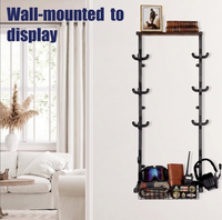 Support mural de rangement et présentoir pour équipement de chasse avec panier de rangement, vente en gros d'usine et sur mesure