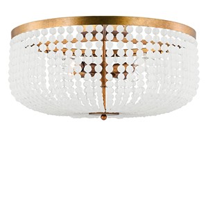 Antique Brass & Frosted Glass Bead Drum Modern Boho Semi-Pendant <b>Ceiling</b> <b>Light</b> | Cozy Lighting for Hotel Guest Room Leisure Area - Product Image 1