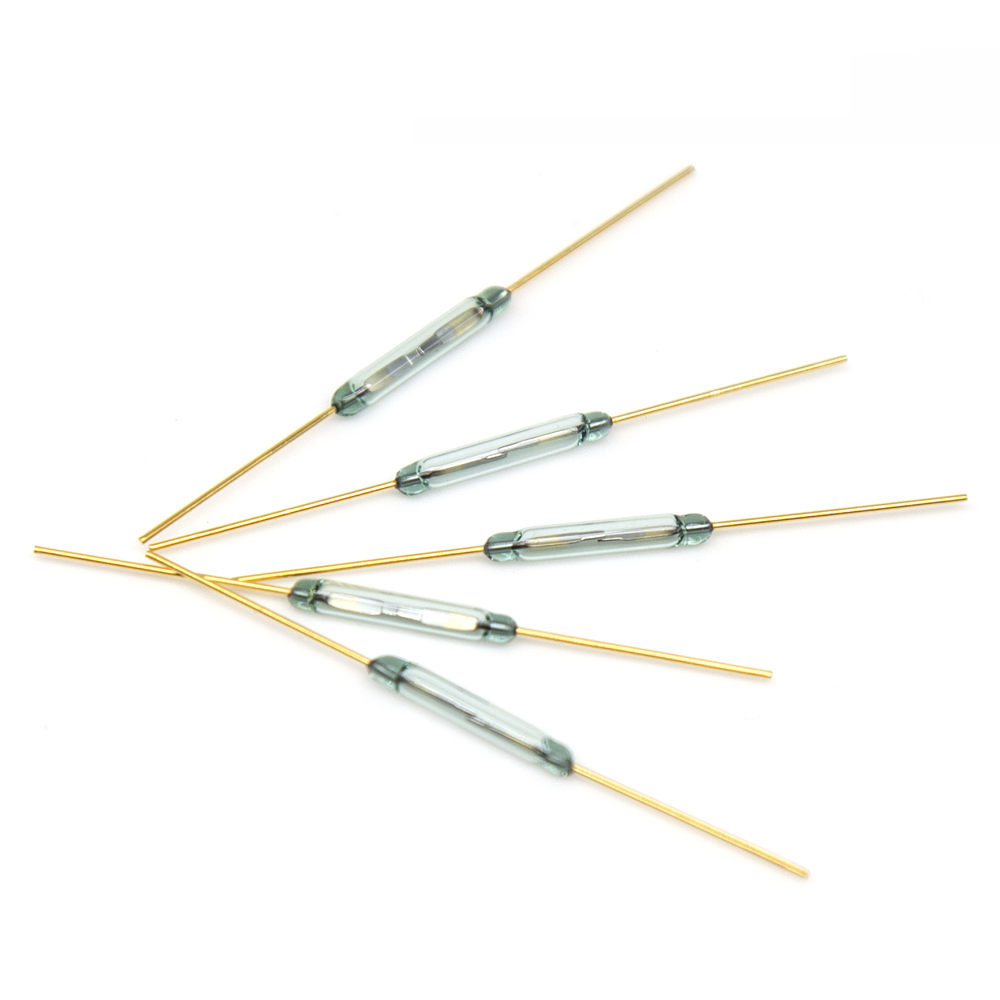 BeeLee N.O.Normally open 10mm 14mm  20mm reed switch with Gold plated pin and Green tube