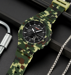SKMEI 2351 Nouvelle Montre Sportive 2024 Analogique-Numérique 7 Couleurs au Choix 4 Motifs Camouflage Étanche 50M Boîtier 45.5mm Résine Heure Mondiale <span class=keywords><strong>Chrono</strong></span> - Product Image 6