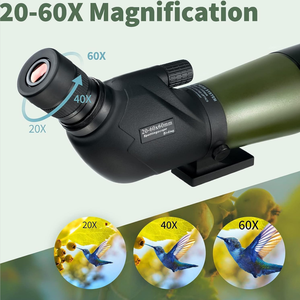 새 관찰 사냥을 위한 삼각대와 휴대용 소형 고화질 20-60x60 80 <span class=keywords><strong>100</strong></span> 스포팅 스코프 - Product Image 3