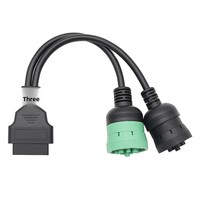 Outil de diagnostic OBD2 pour camions, câble 12V 16 broches, connecteur SAE J1708 CAN J1939, OBD vers OBD2 6 broches 9 broches Cummins Deutsch