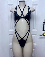 Maillot de bain une pièce pour femme, personnalisé OEM, style carnaval, ajouré, push-up, coupe haute, grande taille, dos nu à bretelles