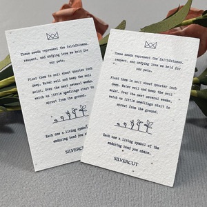 Biểu Tượng Tùy Chỉnh In Ấn Cảm Ơn Bạn Giấy Cho Doanh Nghiệp Nhỏ Thân Thiện Với Môi Nhà Máy Phân Hủy Sinh Học Hạt Giống Hoa Thẻ Với Có Thể nhìn thấy Hạt Giống - Product Image 4