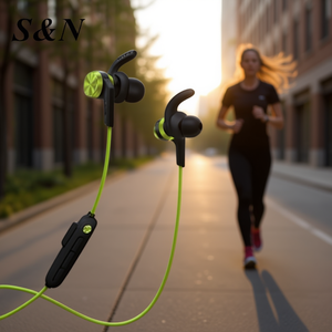 Auriculares deportivos Bluetooth S&N con micrófono, auriculares internos con cable para correr, hacer ejercicio en el gimnasio - Product Image 3