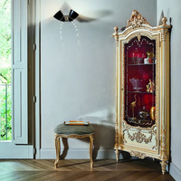 Console de luxe française avec miroir, ensemble de meubles d'entrée, sculpté avec précision en bois de bouleau antique, fabriqué en usine au Guangdong