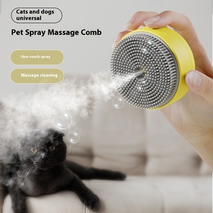 Vente en gros, brosse de bain en plastique écologique à un bouton, peigne à poils anti-mouche pour chats, chiens, fournisseur de fournitures pour animaux de compagnie fabriqués - Product Image 2