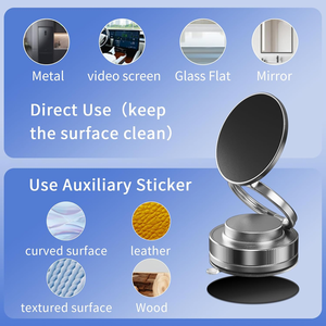 Supporto magnetico per auto 360 rotazione regolabile Super ventosa pieghevole facile da trasportare con una sola mano facile da usare scrivania impermeabile a casa - Product Image 5