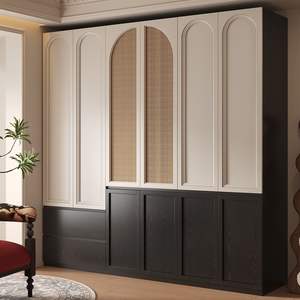 <span class=keywords><strong>ตู้</strong></span>เสื้อผ้า<span class=keywords><strong>ไม้</strong></span>จริงสไตล์ฝรั่งเศสมือ<span class=keywords><strong>สอง</strong></span> แบบแบ่งส่วน พร้อมตู้เก็บของด้านบน ไม่มีมือจับ ดีไซน์ทันสมัย เรียบง่าย วัสดุ OSB สำหรับห้องนอน สวยหรู - Product Image 3